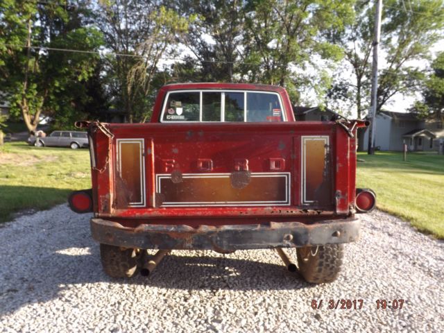1979 Red Ford F-150 Standard Cab Pickup