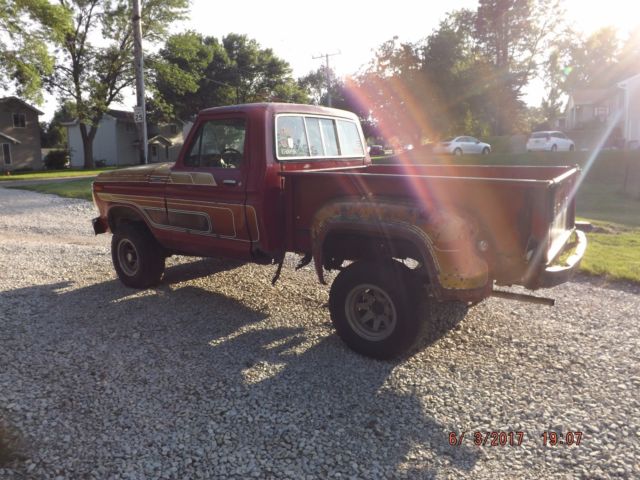 1979 Red Ford F-150 Standard Cab Pickup