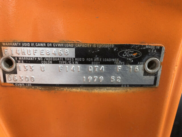1979 Orange Ford Other --