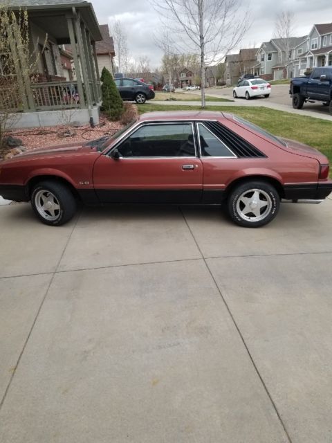 1979 Burnt orange Ford Mustang Hatchback