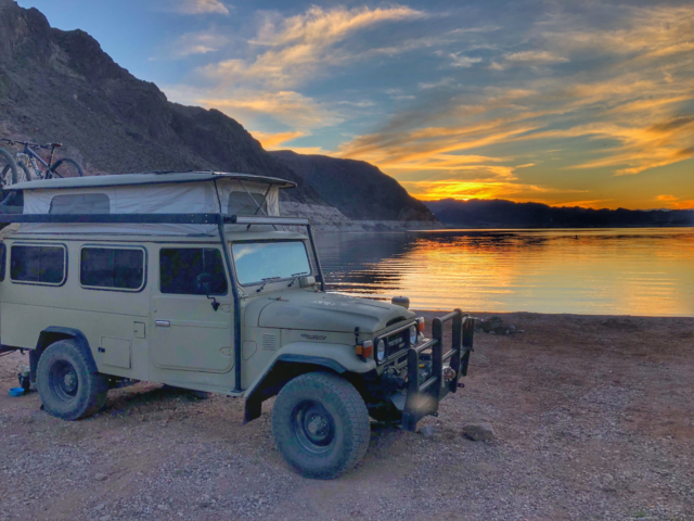 1979 Tan Toyota Land Cruiser Troop Carrier