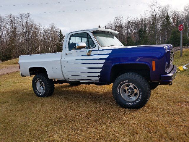 1979 WHITE/PURPLE Chevrolet C/K Pickup 1500 REG. CAB SHORT BOX