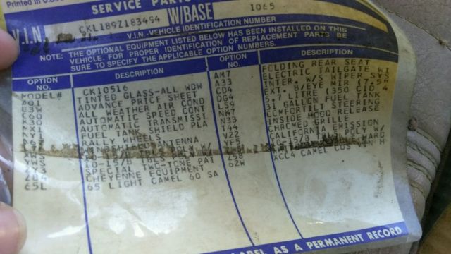 1979 Chevrolet Blazer SUV