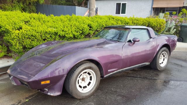 1979 Purple Chevrolet Corvette Mirrored T-tops
