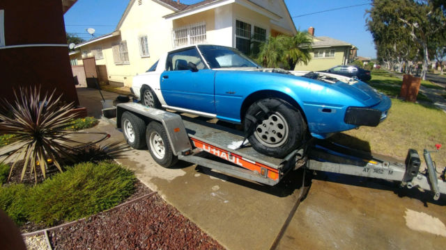 1979 Blue & White Mazda RX-7 Coupe