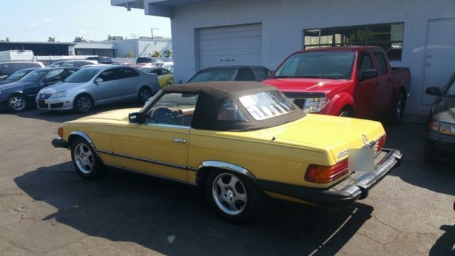 1979 Yellow Mercedes-Benz SL-Class Convertible