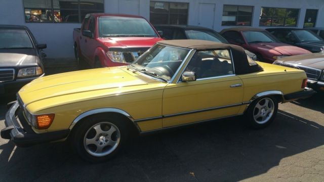 1979 Yellow Mercedes-Benz SL-Class Convertible