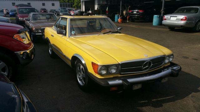 1979 Yellow Mercedes-Benz SL-Class Convertible