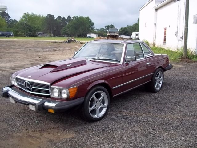 1979 Burgundy Mercedes-Benz SL-Class Convertible