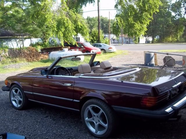 1979 Burgundy Mercedes-Benz SL-Class Convertible