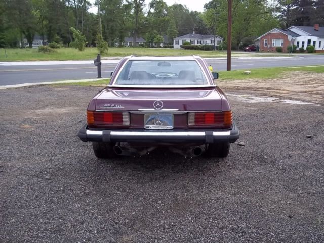 1979 Burgundy Mercedes-Benz SL-Class Convertible