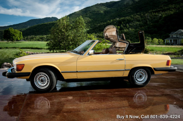 1979 Yellow Mercedes-Benz SL-Class Convertible