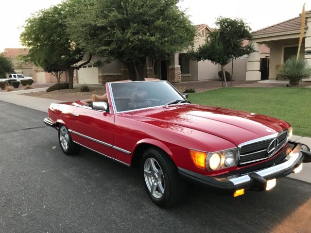 1979 Red Mercedes-Benz SL-Class Convertible