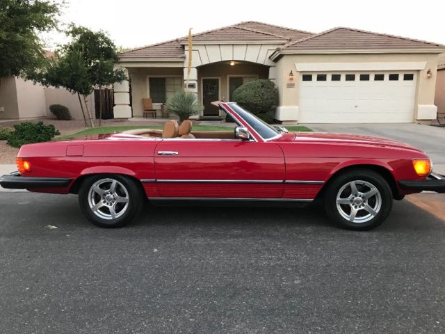 1979 Red Mercedes-Benz SL-Class Convertible