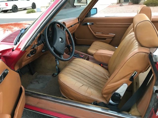 1979 Red Mercedes-Benz SL-Class Convertible