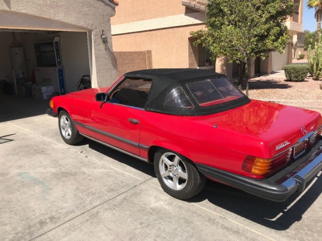 1979 Red Mercedes-Benz SL-Class Convertible