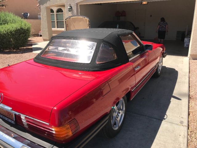 1979 Red Mercedes-Benz SL-Class Convertible