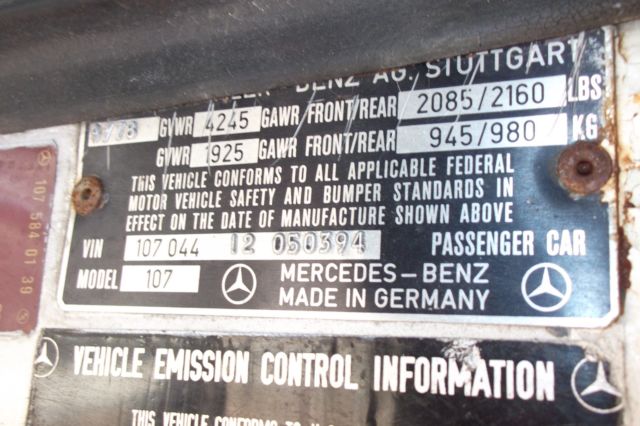 1979 Tan Mercedes-Benz SL-Class Convertible