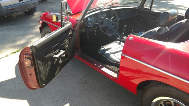 1979 Red MG MGB Convertible