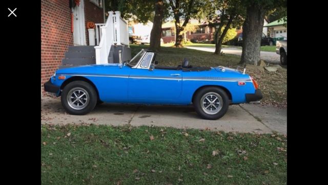 1979 Blue MG MGB Convertible