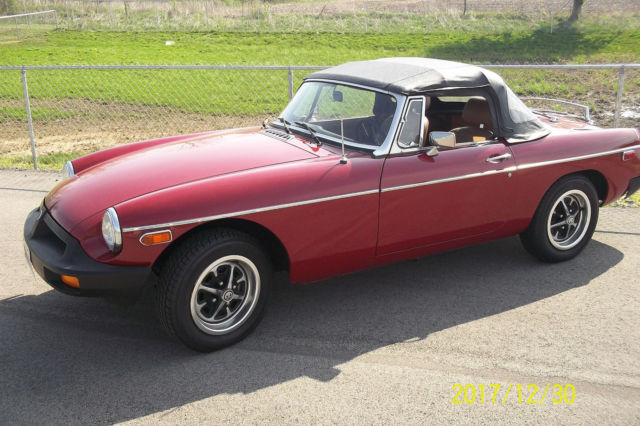 1979 Burgundy MG MGB CONVERTIBLE