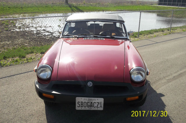 1979 Burgundy MG MGB CONVERTIBLE