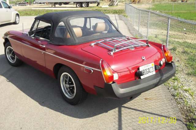 1979 Burgundy MG MGB CONVERTIBLE