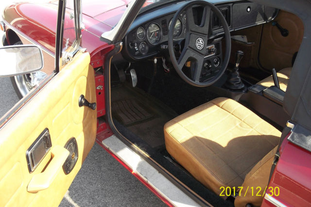 1979 Burgundy MG MGB CONVERTIBLE