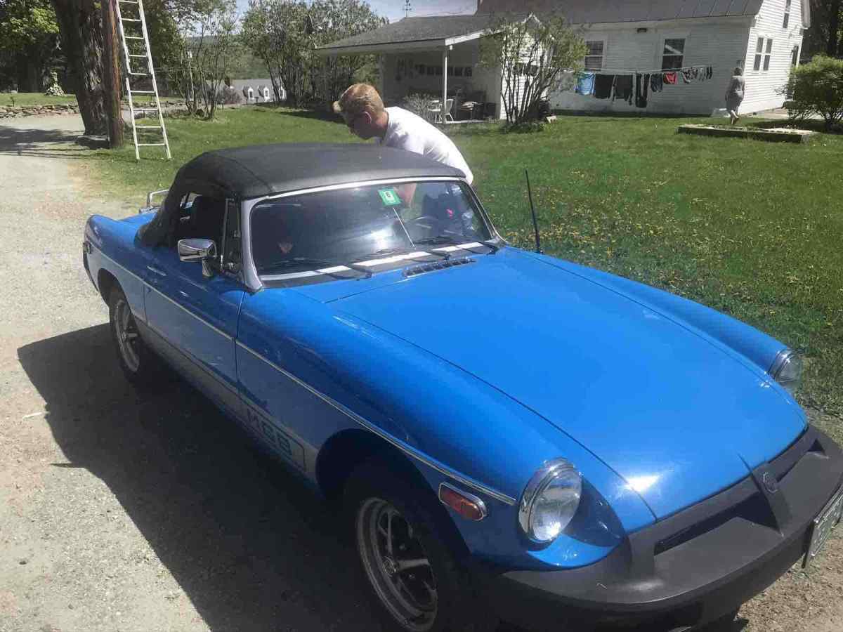 1979 Blue MG MGB Convertible