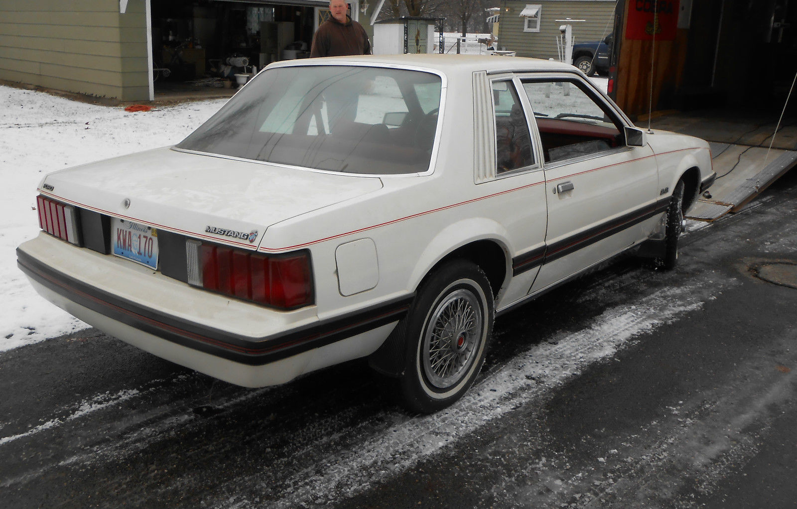 1979 White Ford Mustang Sedan