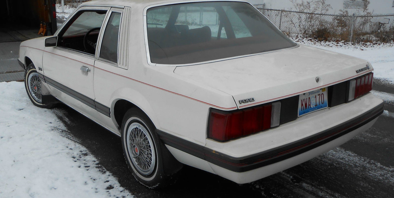 1979 White Ford Mustang Sedan