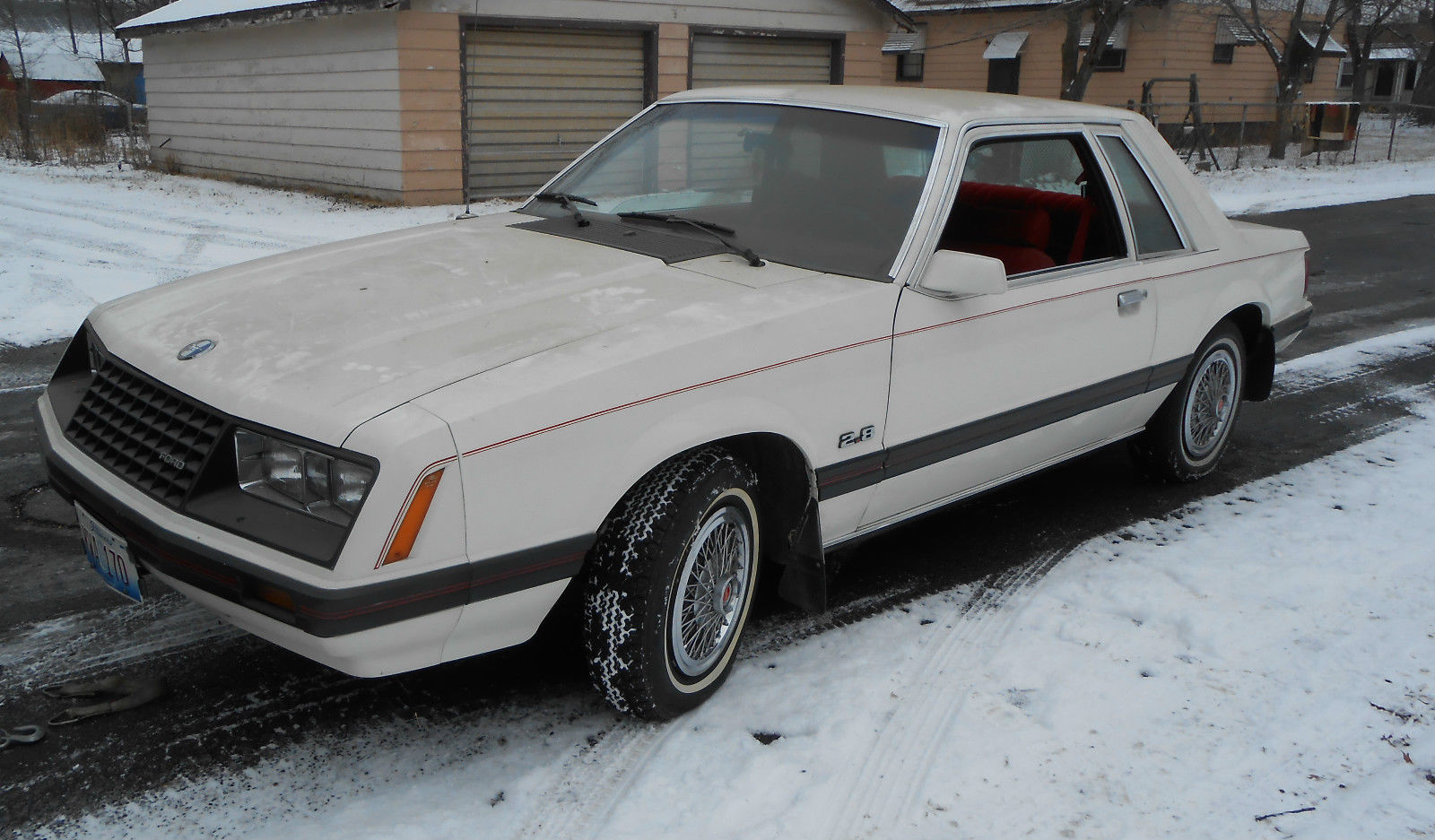 1979 White Ford Mustang Sedan