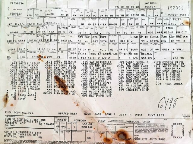 1979 White Pontiac Firebird Coupe