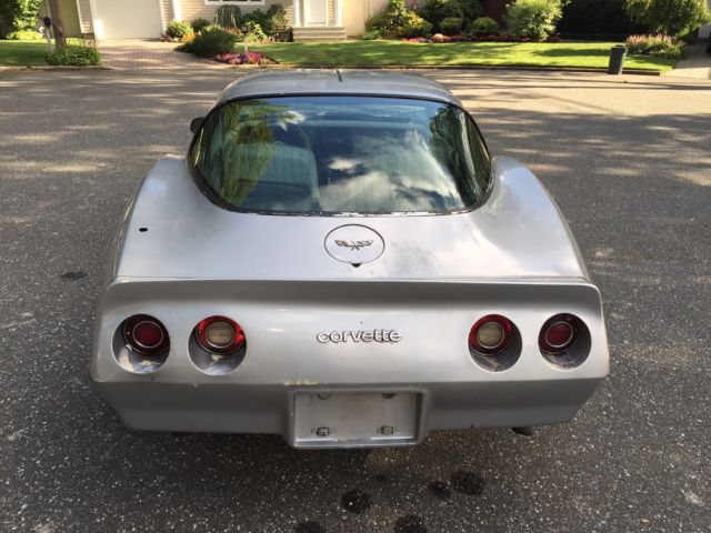 1979 Silver Chevrolet Corvette t-tops