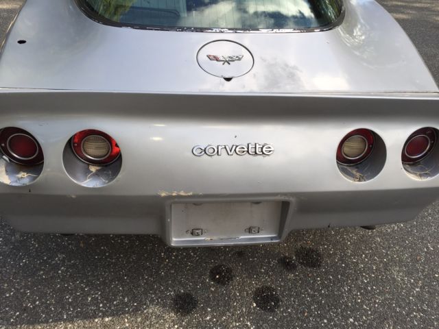 1979 Silver Chevrolet Corvette t-tops