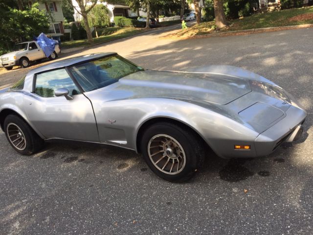 1979 Silver Chevrolet Corvette t-tops
