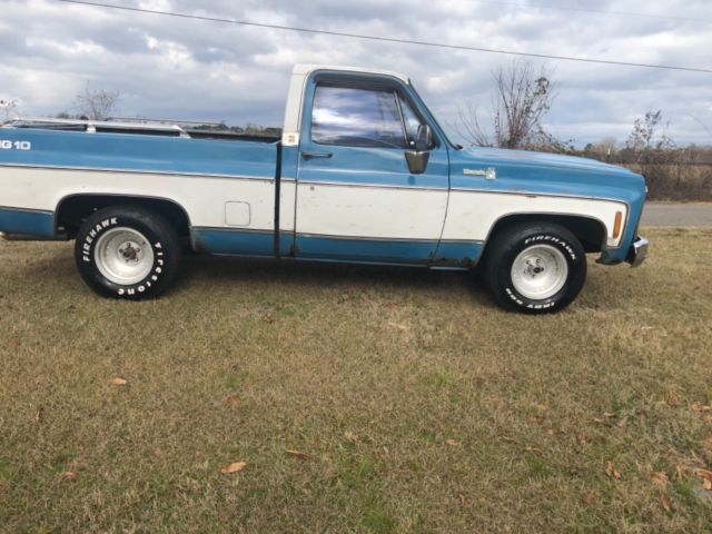 1979 Red and white Chevrolet C-10 Standard Cab Pickup