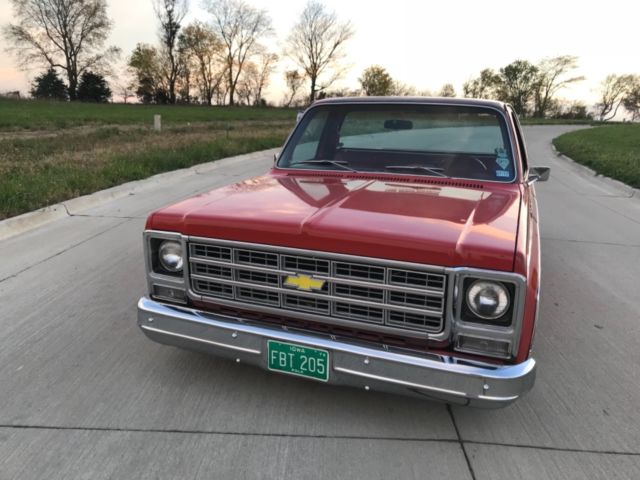 1979 Red Chevrolet C-10 Standard Cab Pickup