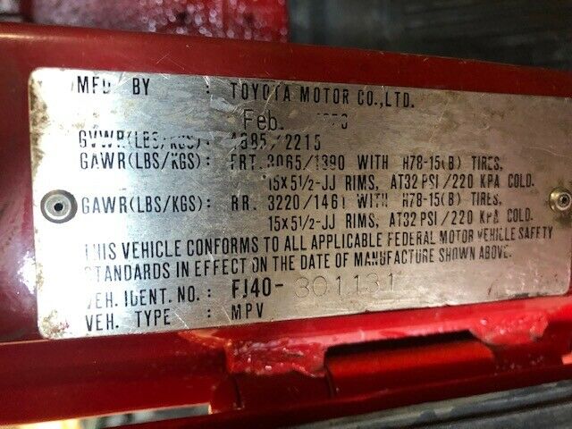 1979 Toyota Land Cruiser