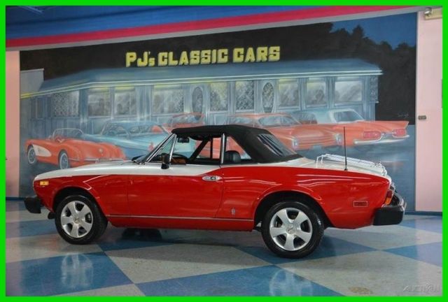 1980 Red Fiat 124 Spider