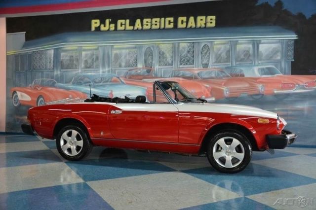 1980 Red Fiat 124 Spider
