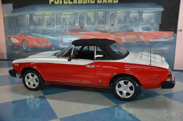 1980 Red Fiat 124 Spider