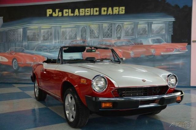 1980 Red Fiat 124 Spider