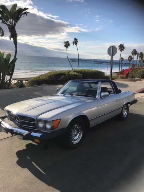 1980 Silver Mercedes-Benz SL-Class Convertible
