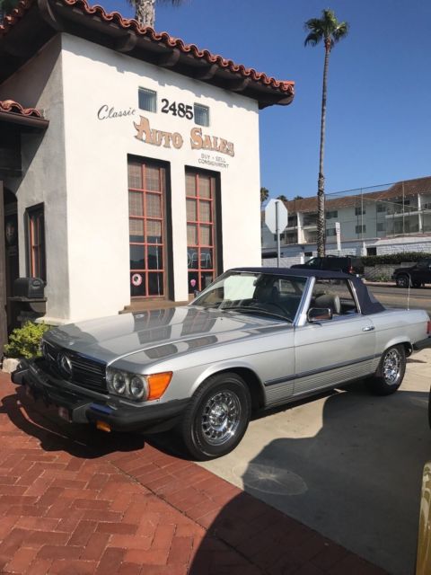 1980 Silver Mercedes-Benz SL-Class Convertible