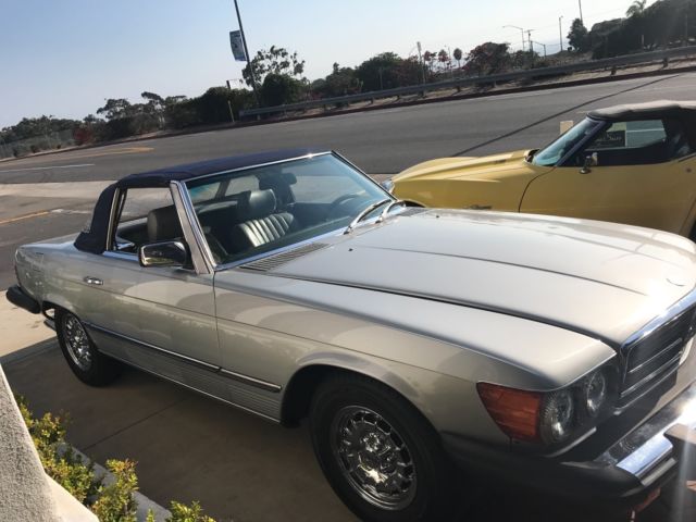 1980 Silver Mercedes-Benz SL-Class Convertible