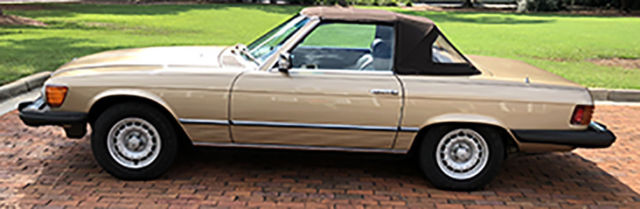1980 Champagne Mercedes-Benz SL-Class Convertible