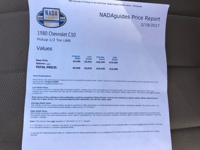 1980 Orange Chevrolet Other Pickups Standard Cab Pickup