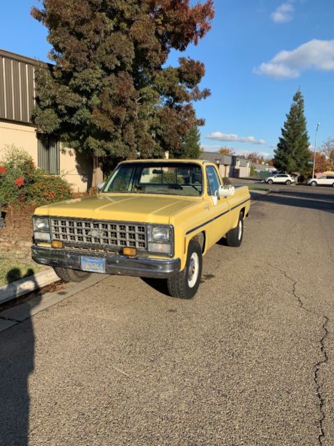 1980 Yellow Chevrolet C-10 Long Bed