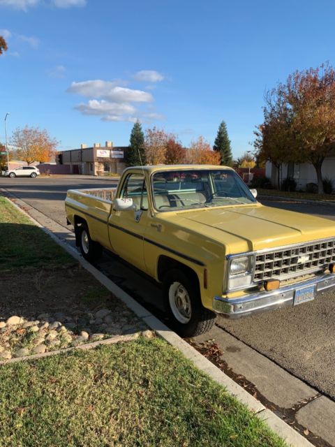1980 Yellow Chevrolet C-10 Long Bed